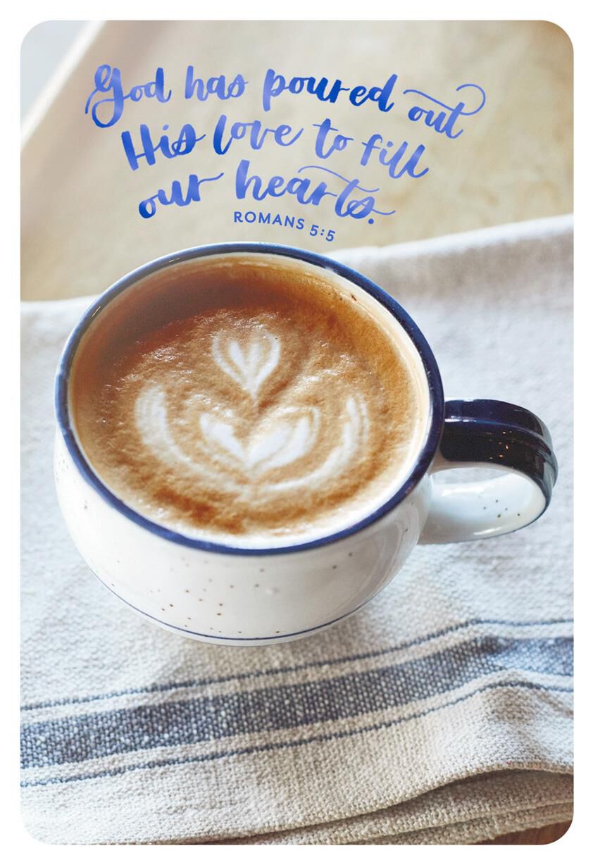 Cappuccino Cup Blank Religious Thinking of You Cards, Pack of 10