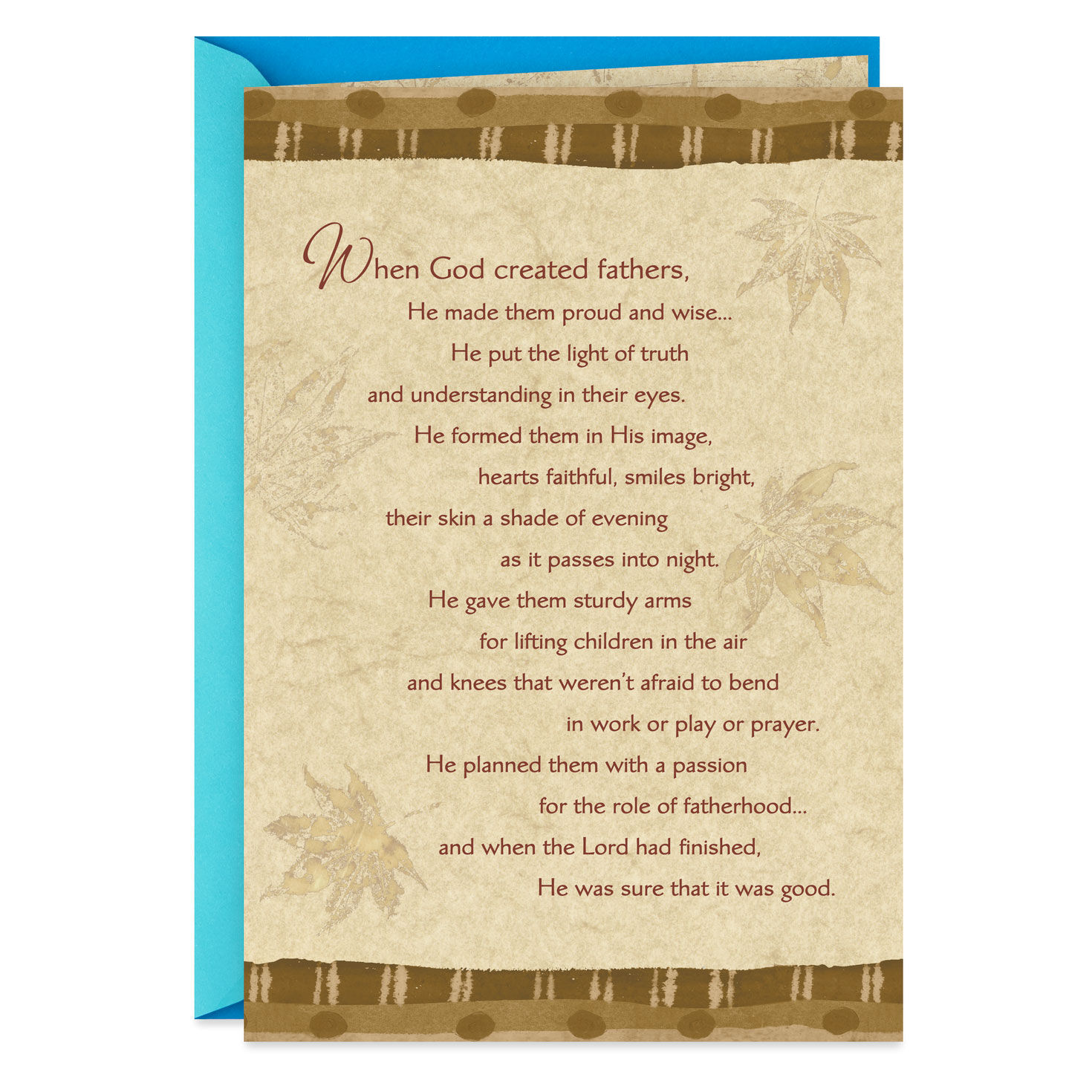 When God Created Fathers Religious Father S Day Card Greeting Cards Hallmark