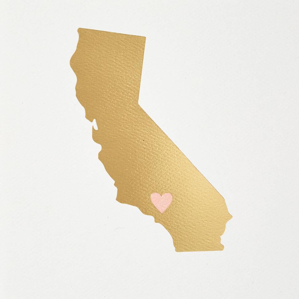 California Heart Blank Card