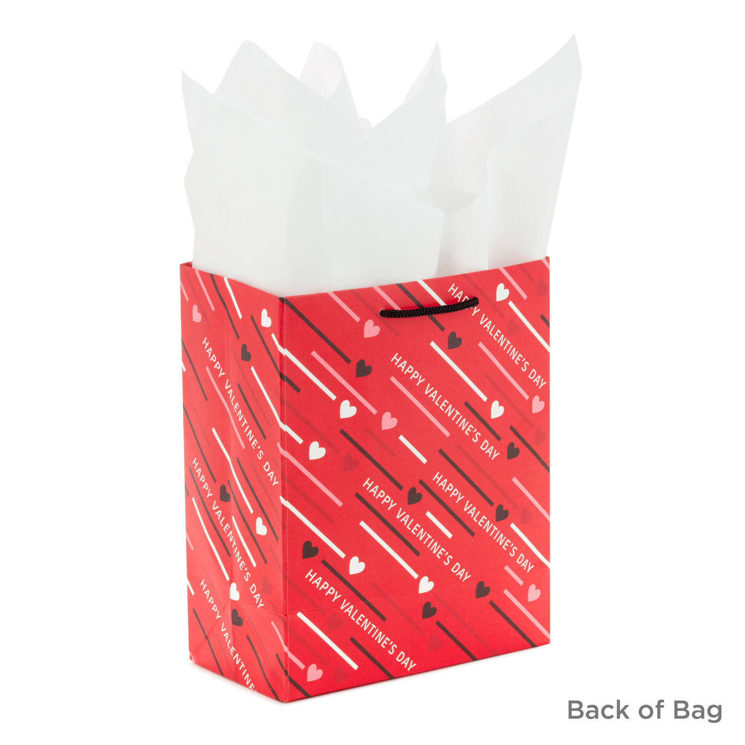 8.8" Diagonal Hearts and Stripes 3-Pack Medium Valentine's Day Gift Bags With Tissue Paper for only USD 10.49 | Hallmark