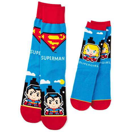 DC Comics™ Superman™ PXL8® Father and Daughter Socks, Set of 2, , large