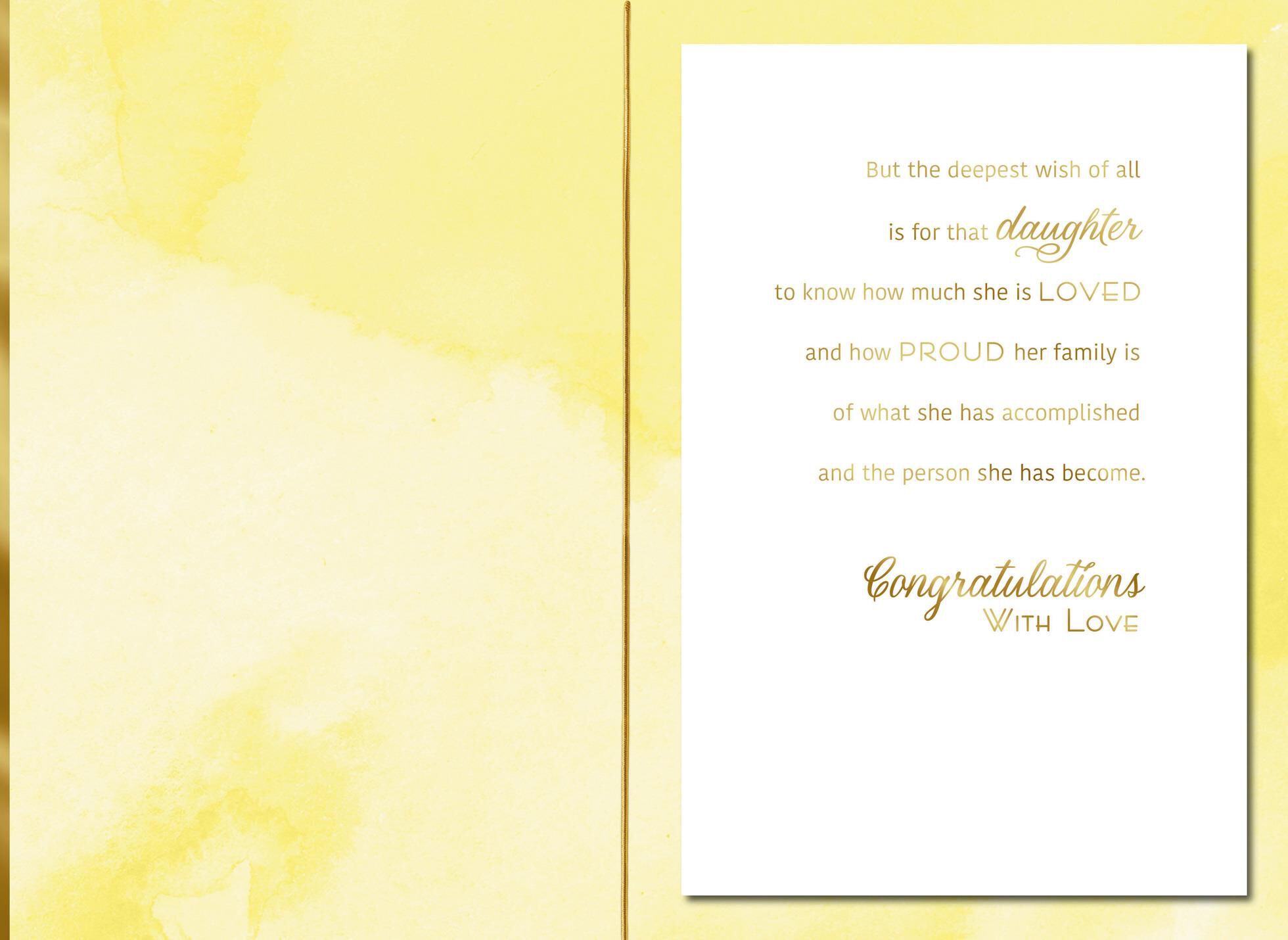 Balloon Wishes Daughter Graduation Card