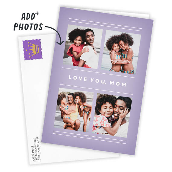 Photo Frames on Purple Folded Photo Card, , large image number 2