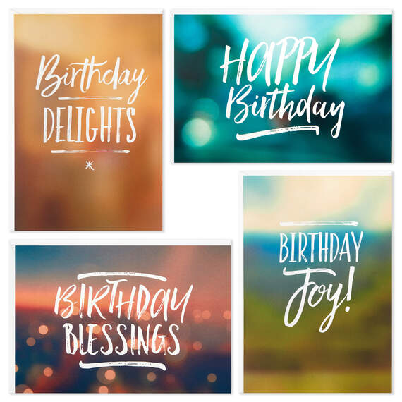 DaySpring Bokeh Lights Assorted Religious Birthday Cards, Box of 12, , large image number 2