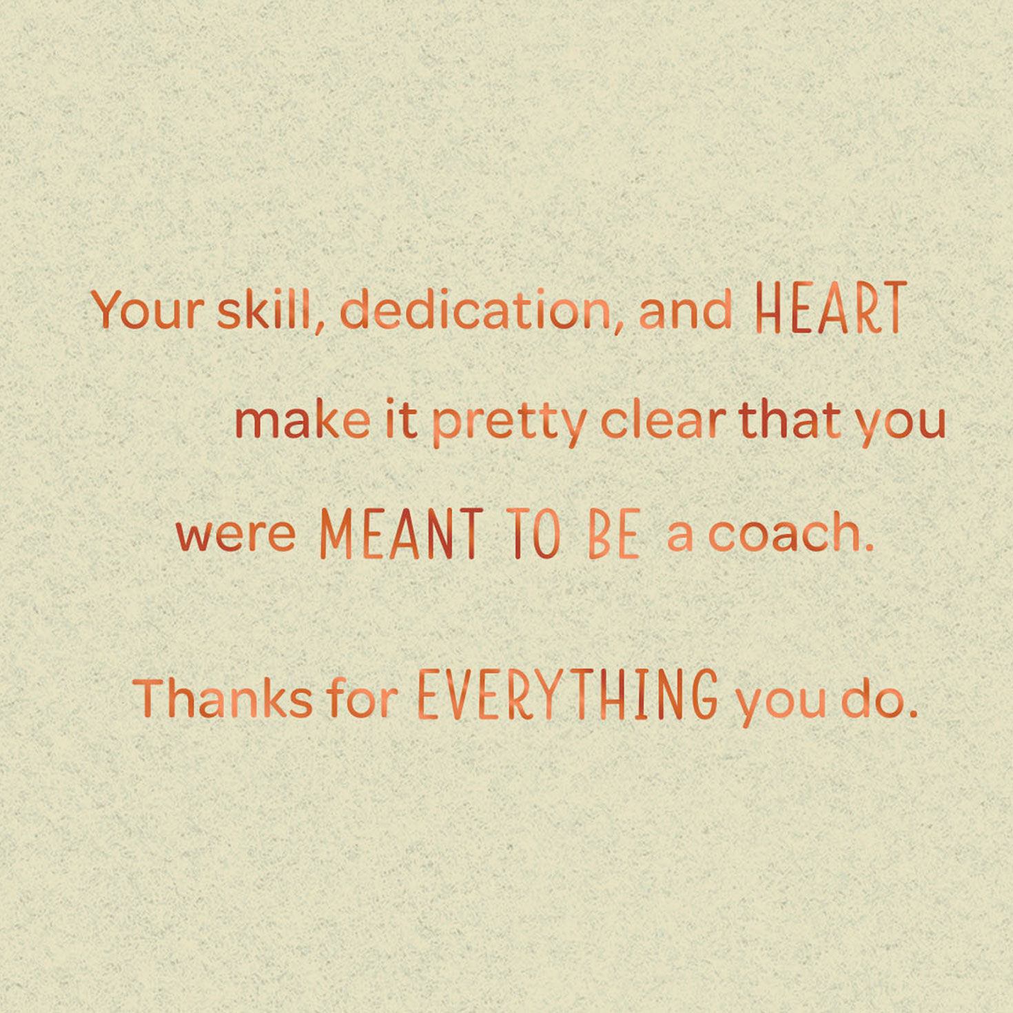Pennants Thank You Card for Coach sentiment image number 2