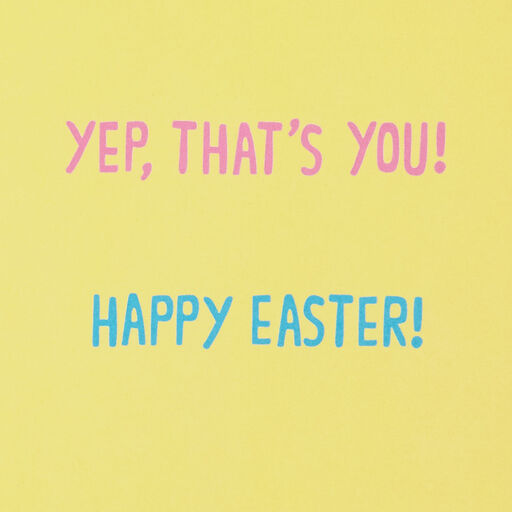 Cute Fuzzy Bunny Easter Card, 