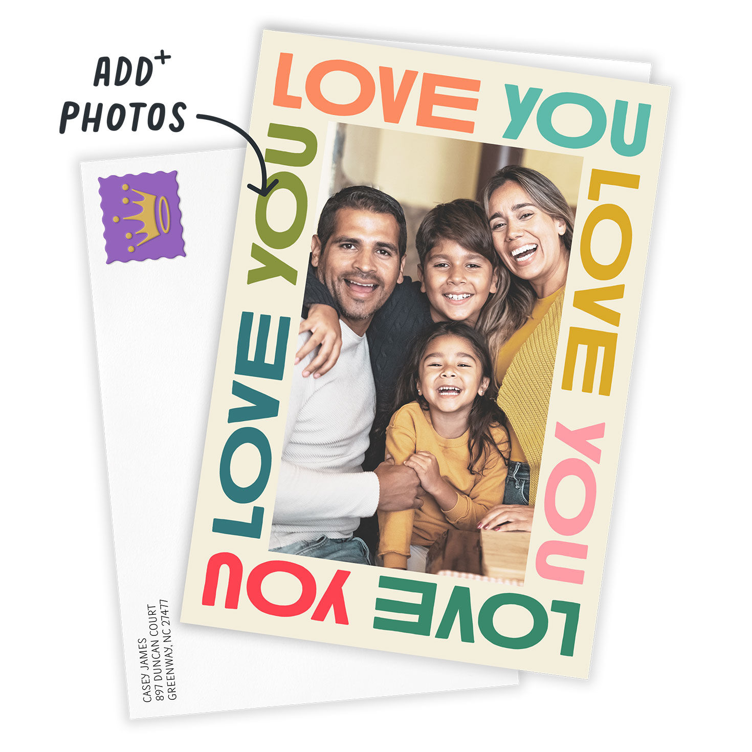 Bold Love You Frame Custom Card, , large image number 2