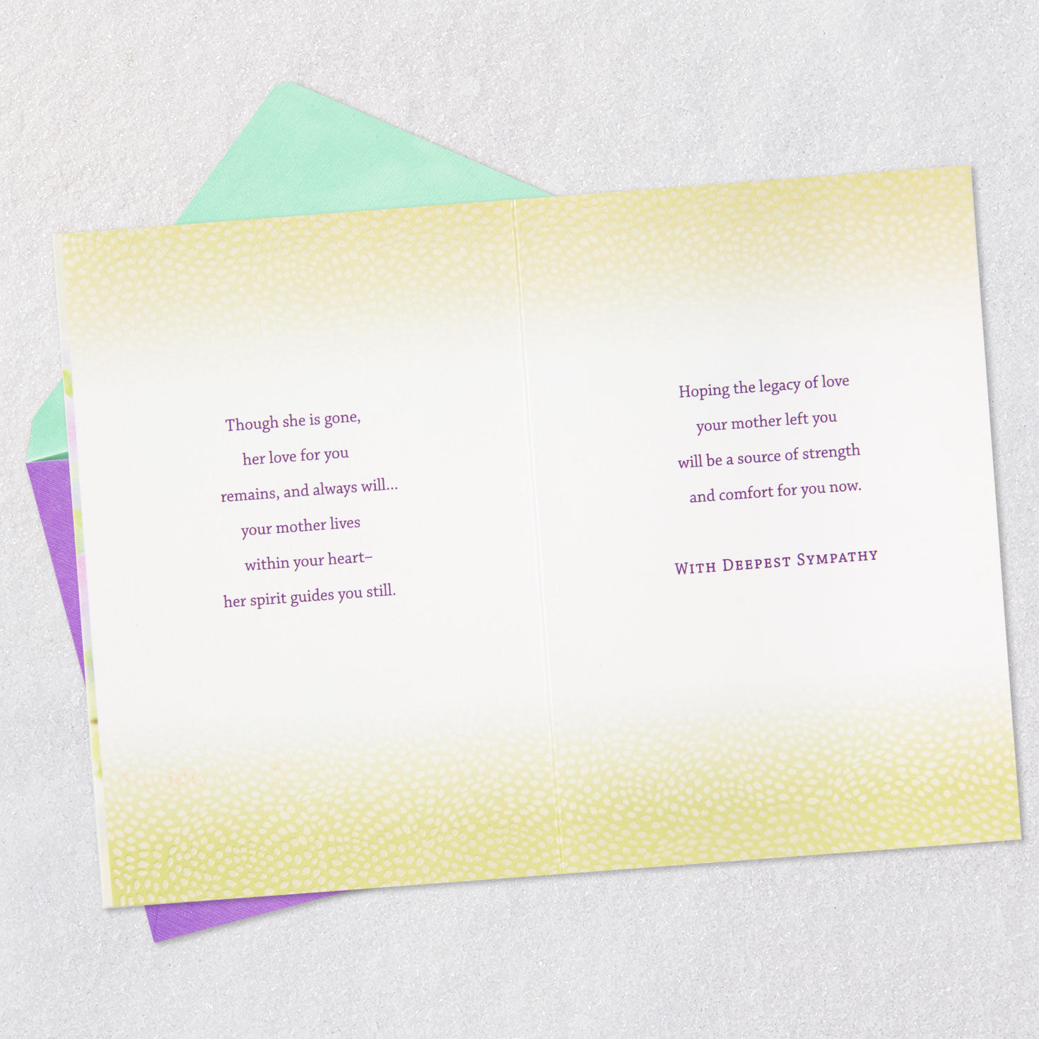 Purple Flowers Sympathy Card for Loss of Mother  image number 4