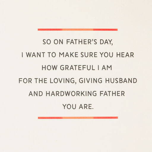 Hardworking Dad Father's Day Card for Husband, 