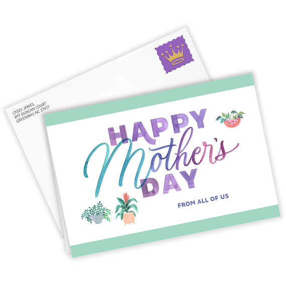 Potted Plants Folded Mother's Day Photo Card, , large image number 2