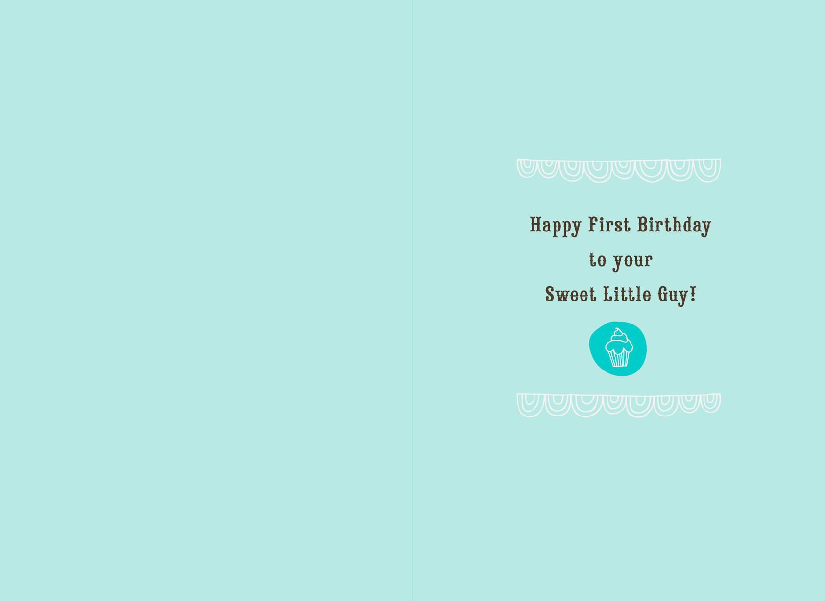 ONE-derful First Birthday Card for Boy