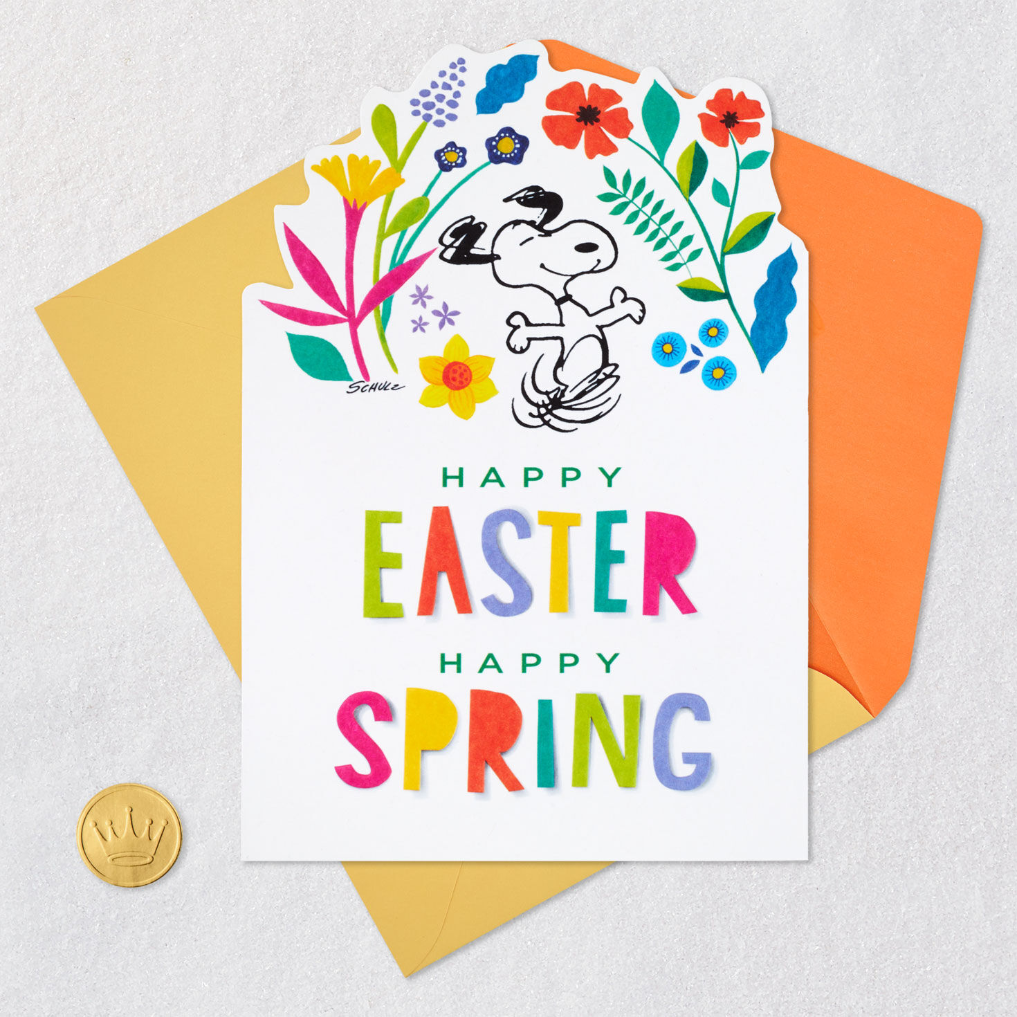 Peanuts&reg; Dancing Snoopy Floral Easter Card, , large image number 5