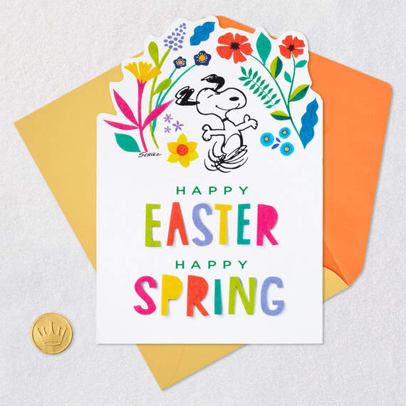 Peanuts® Dancing Snoopy Floral Easter Card, , large image number 5