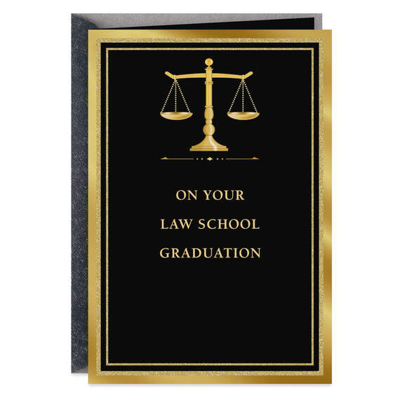 Scales of Justice Law School Graduation Card