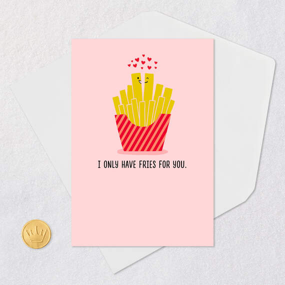 I Only Have Fries for You Funny Love Card for Spouse, , large image number 5