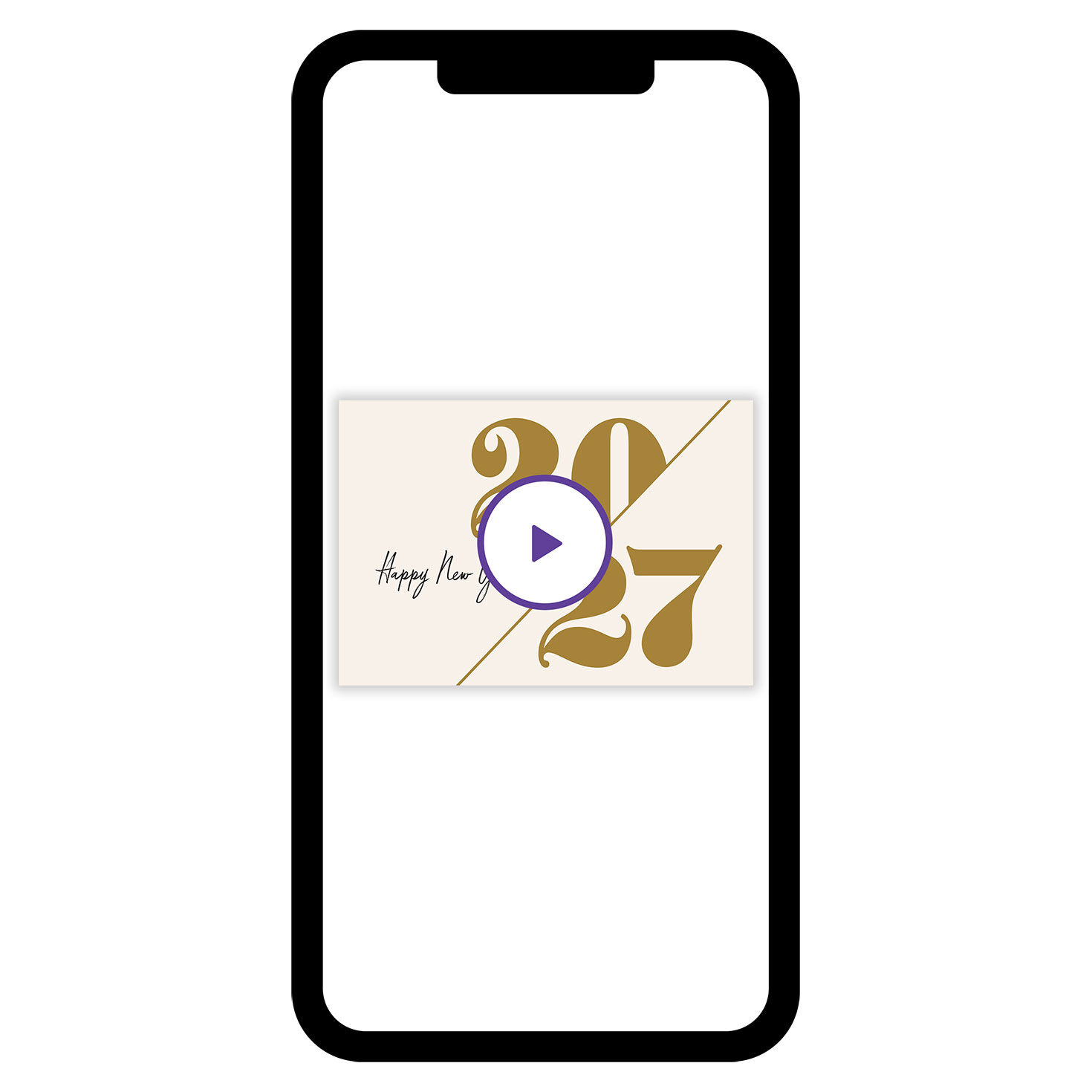 Gold 2027 Custom New Year eCard