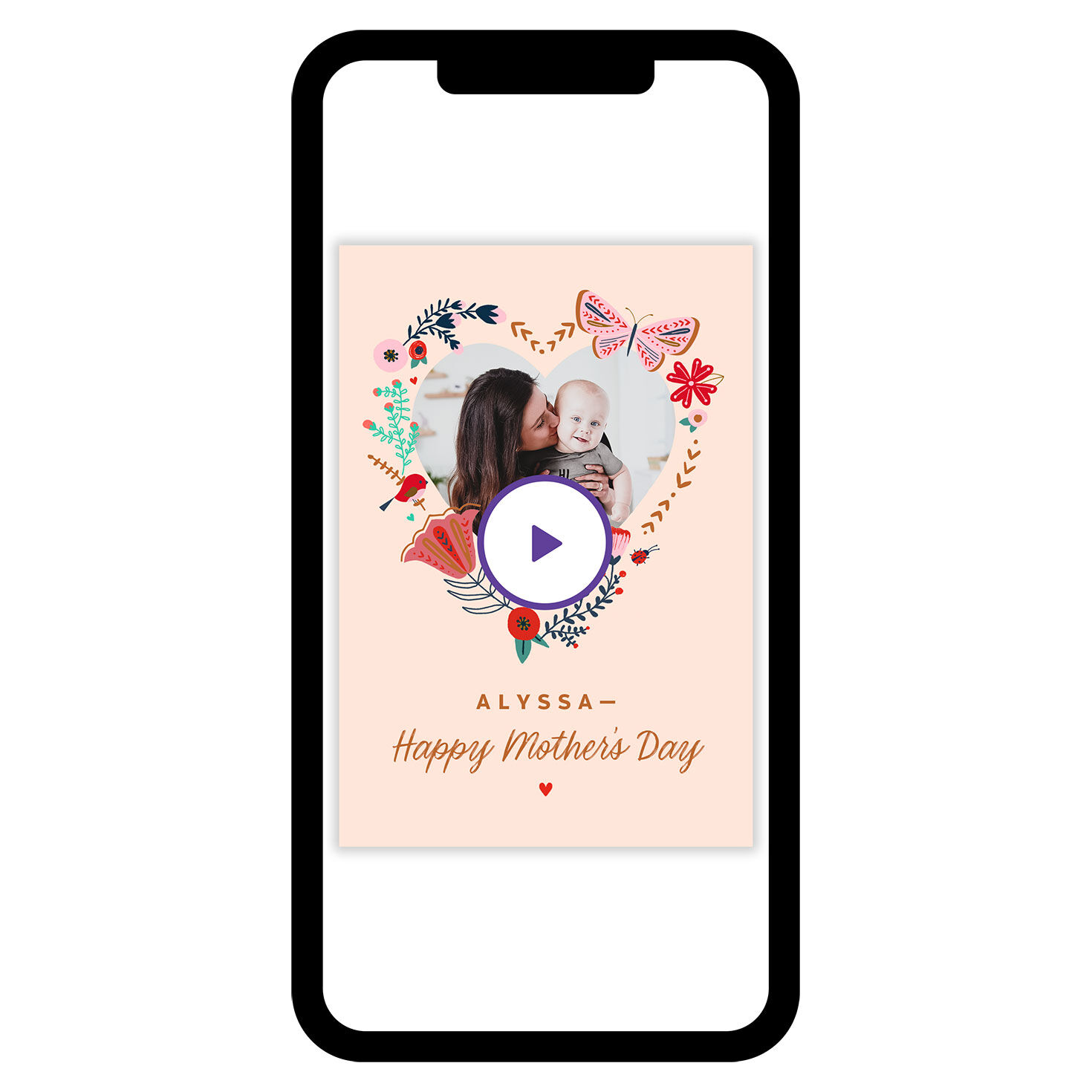 Flower Heart Mother's Day eCard