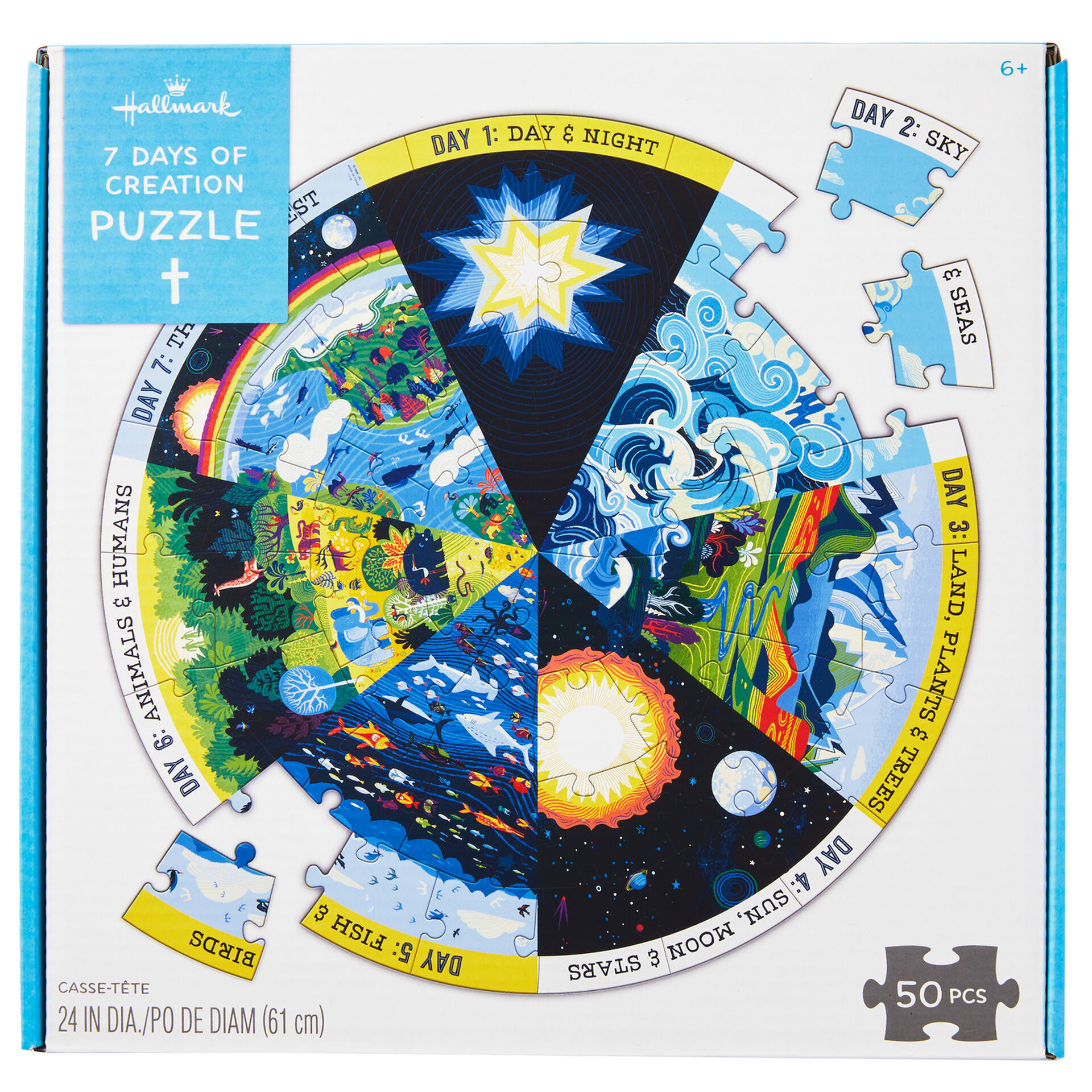 7 Days Of Creation 50 Piece Puzzle Puzzles Games Hallmark