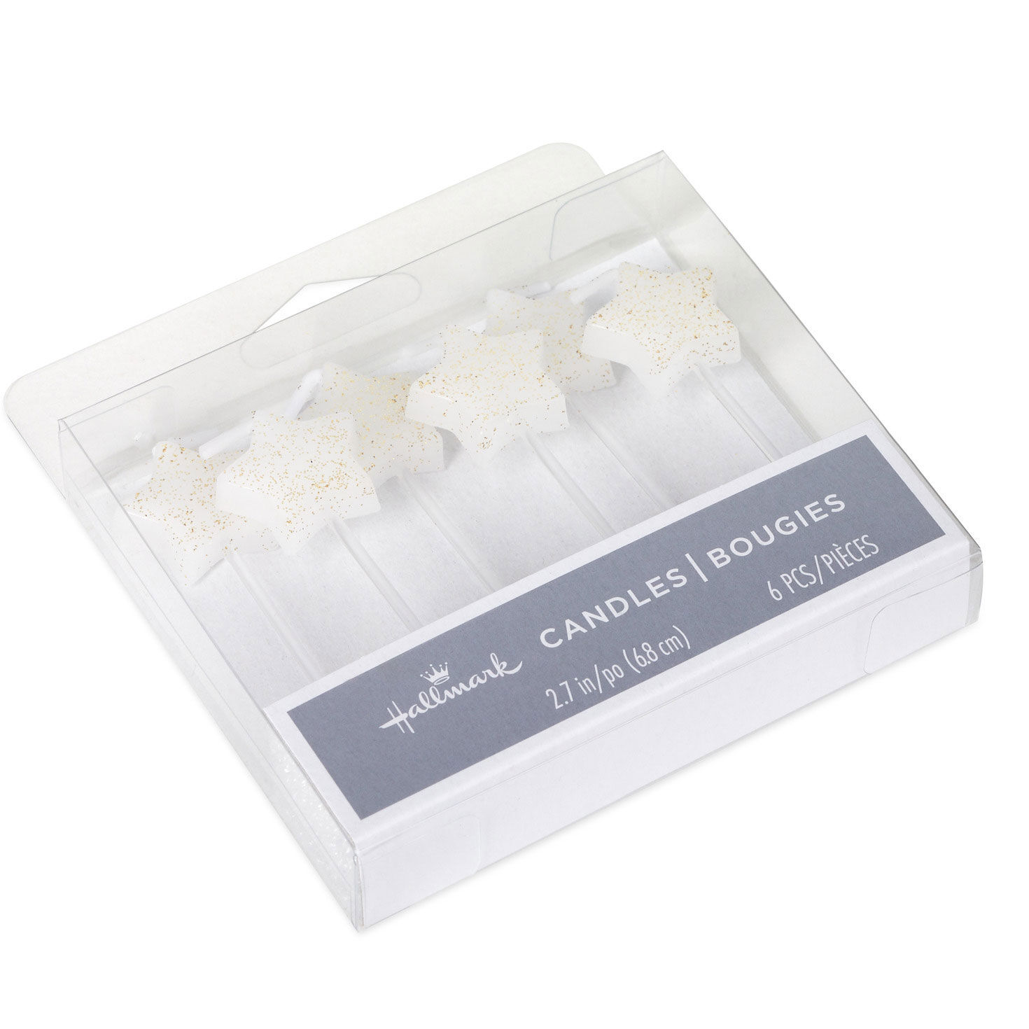White Star-Shaped With Gold Glitter Birthday Candles, Set of 6 for only USD 4.99 | Hallmark
