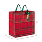 Painterly Plaid Extra-Deep Christmas Gift Bag measurement image number 3