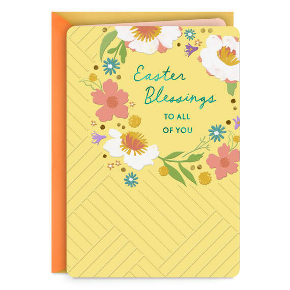 Blessings to All of You Floral Easter Card