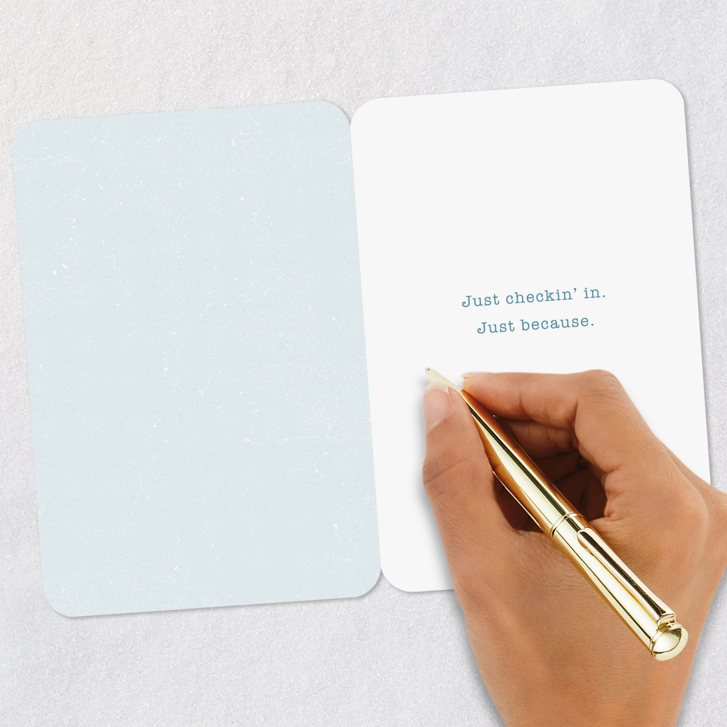 Flowering Vine Mountain Landscape Thinking of You Card Signing card image number 6