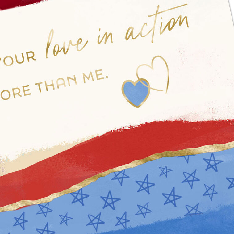 Red, White & Blue Love Card for Veteran Card Front Detail image number 5