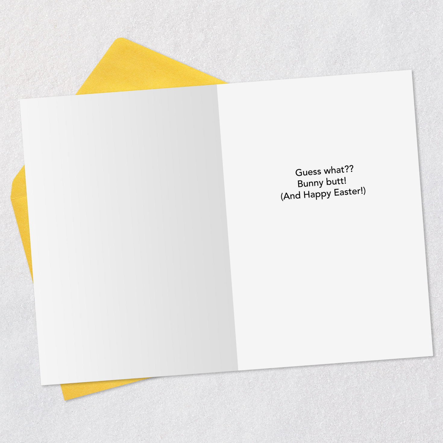 Bunny Rabbit Butt Funny Easter Card Open card with envelope image number 3