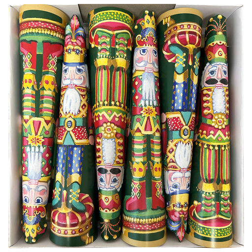 Caspari Nutcracker Christmas Crackers, Set of 6, 