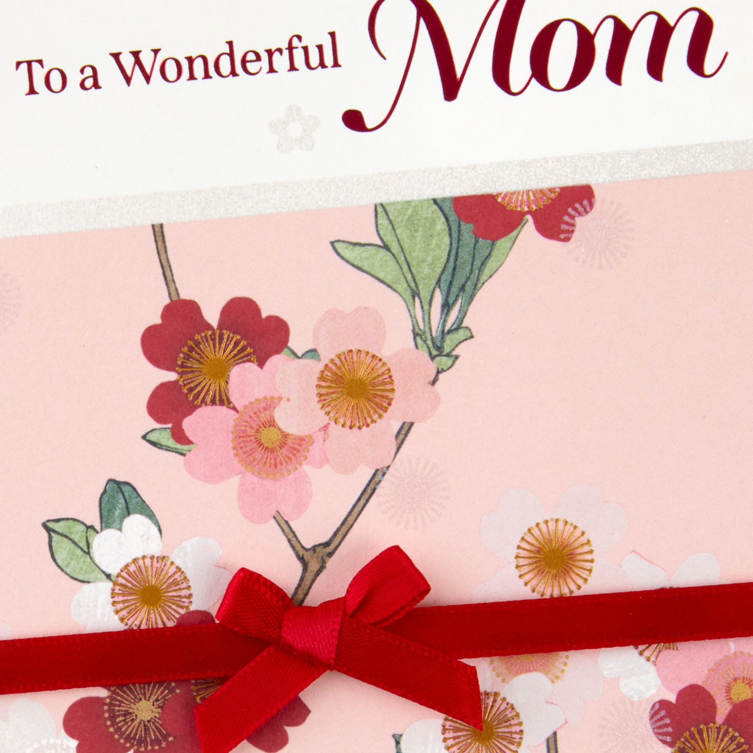 Cherry Blossom Flowers Mom Valentine's Card Card Front Detail image number 4