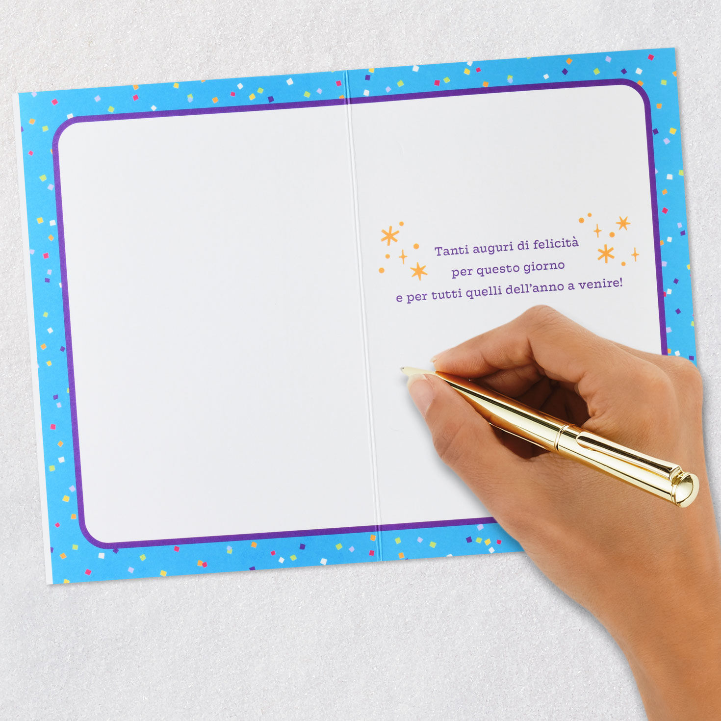 Lots of Happiness Italian-Language Birthday Card, , large image number 6