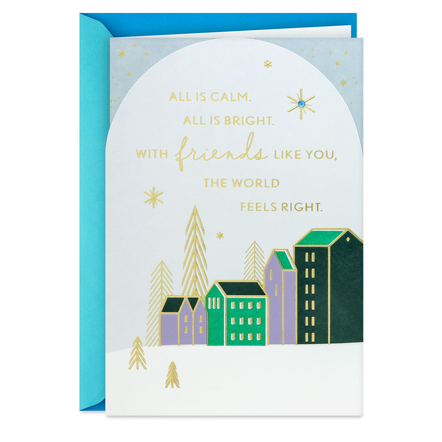 All Is Calm, All Is Bright Christmas Card for Friend