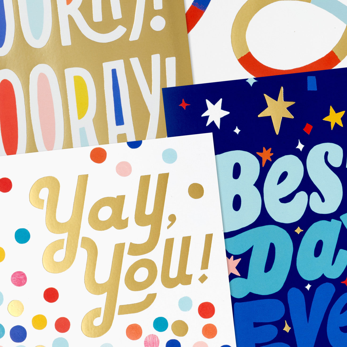 Hallmark Lettering Playful Lettering Assorted Congratulations Cards, Pack of 16 - Boxed ...