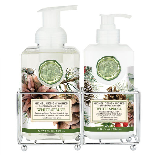 Michel Design Works White Spruce Hand Care Caddy Set, 