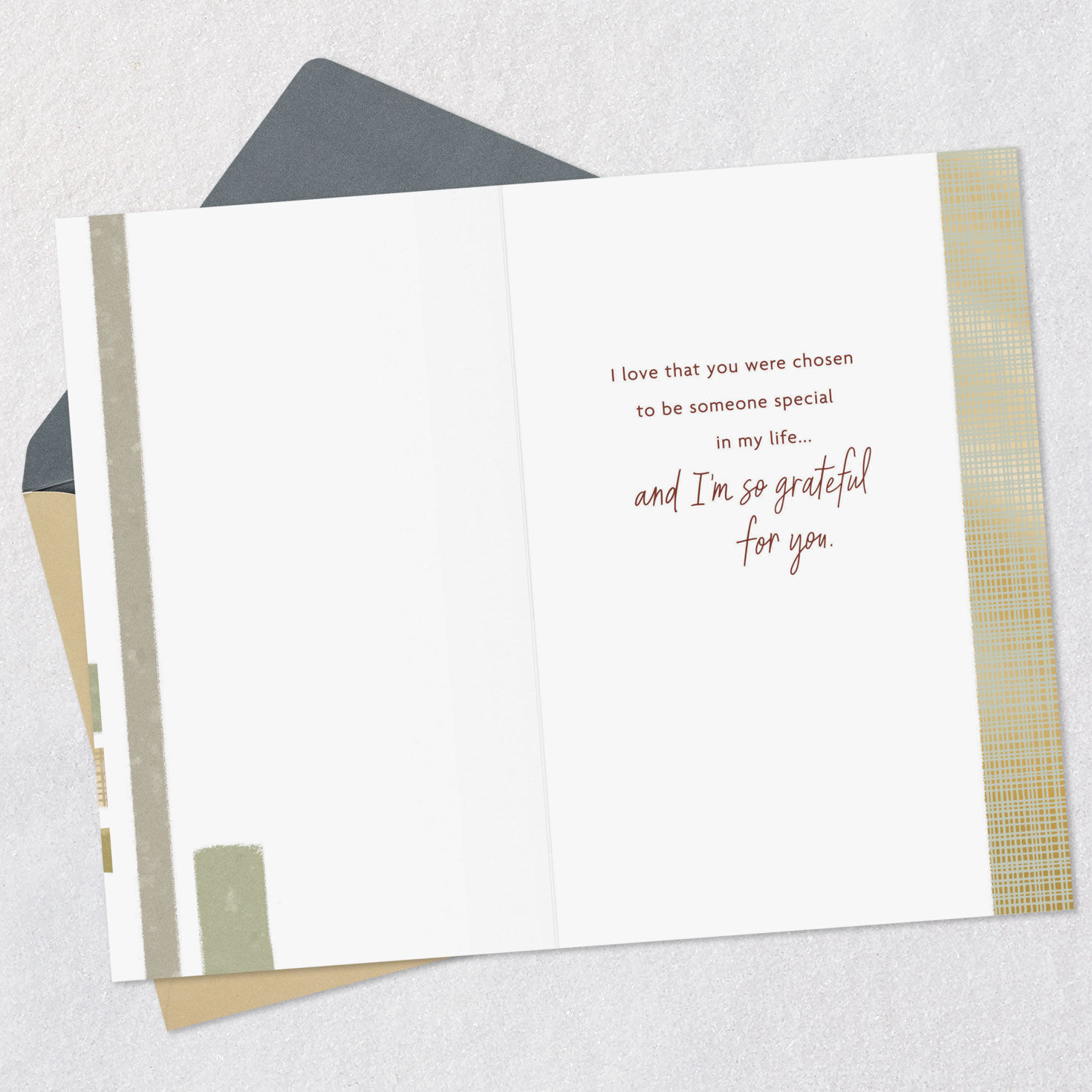 Modern Abstract Foil Godfather Birthday Card Open card with envelope image number 3