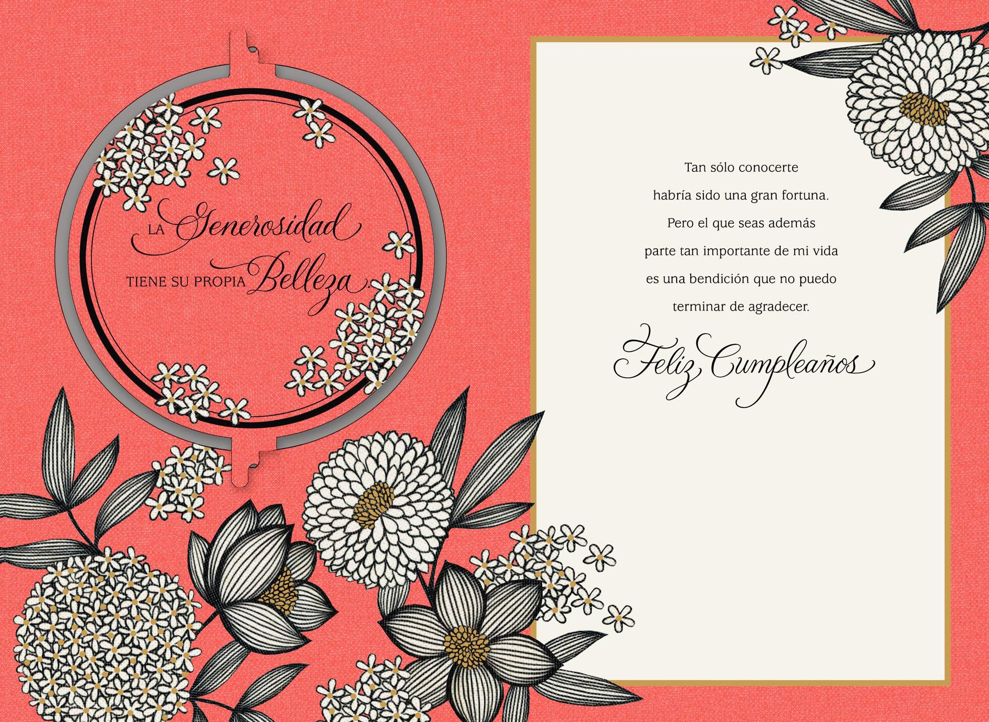 On the Day You Were Born Flowers Spanish-Language Birthday Card