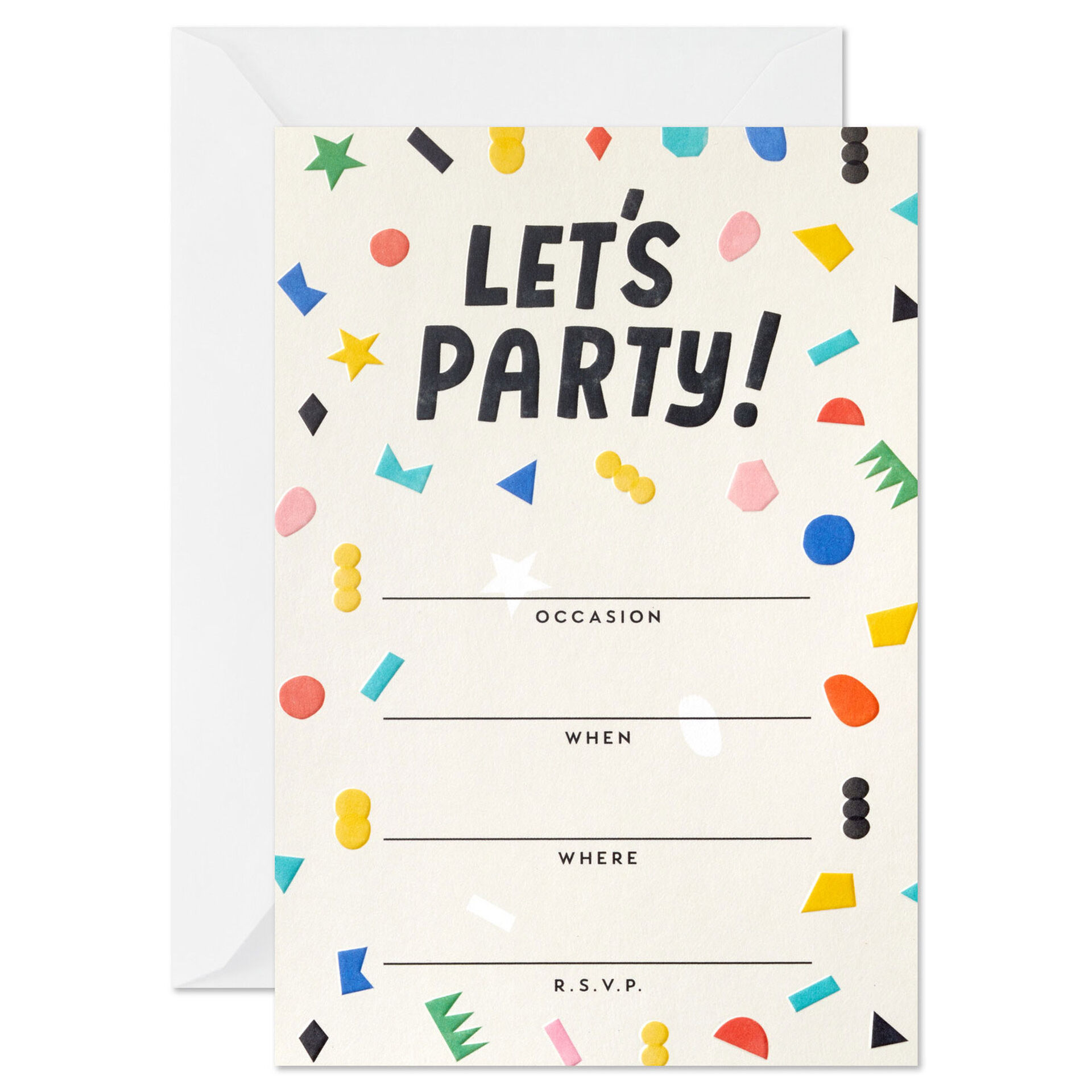 Colorful Confetti Party Invitations, Pack of 20 - Invitations - Hallmark