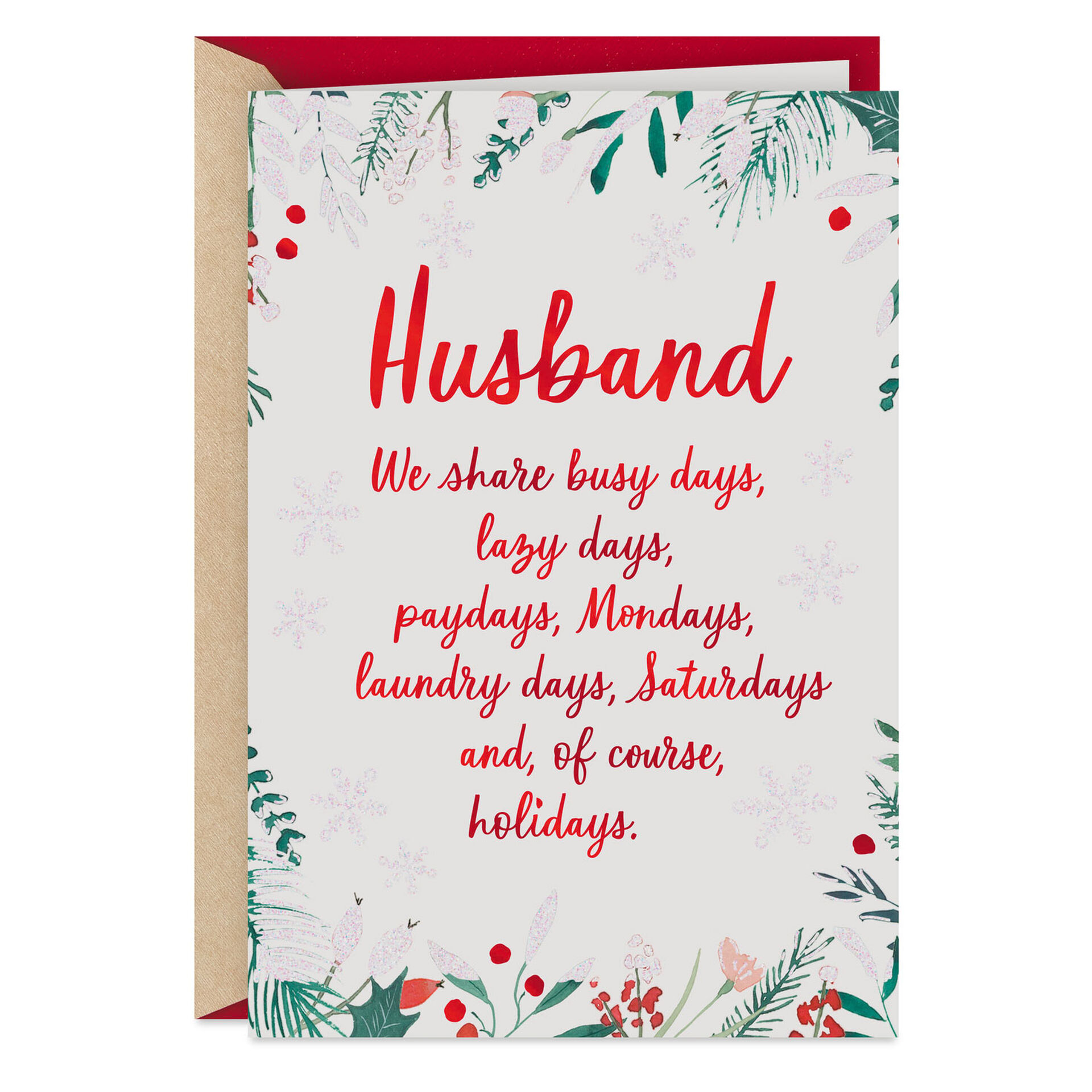 Sharing All My Days With You Christmas Card for Husband - Greeting