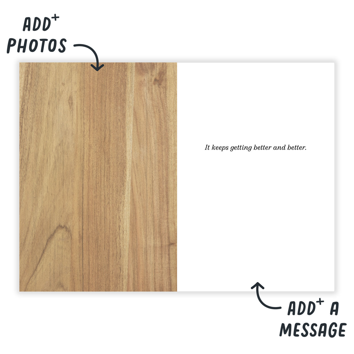 Rustic Letter Board Romantic Folded Love Photo Card  image number 3