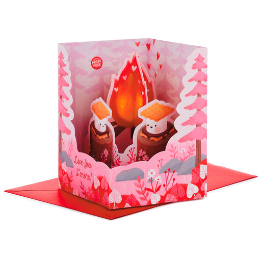 Love You S'More Musical 3D Pop-Up Valentine's Day Card With Light, 