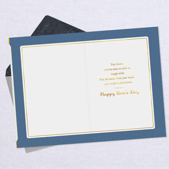 Gold Script You're the Best Boss's Day Card, , large image number 3