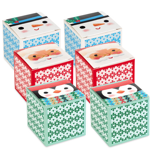 2.5" Christmas Characters 6-Pack Mini Gift Boxes, 