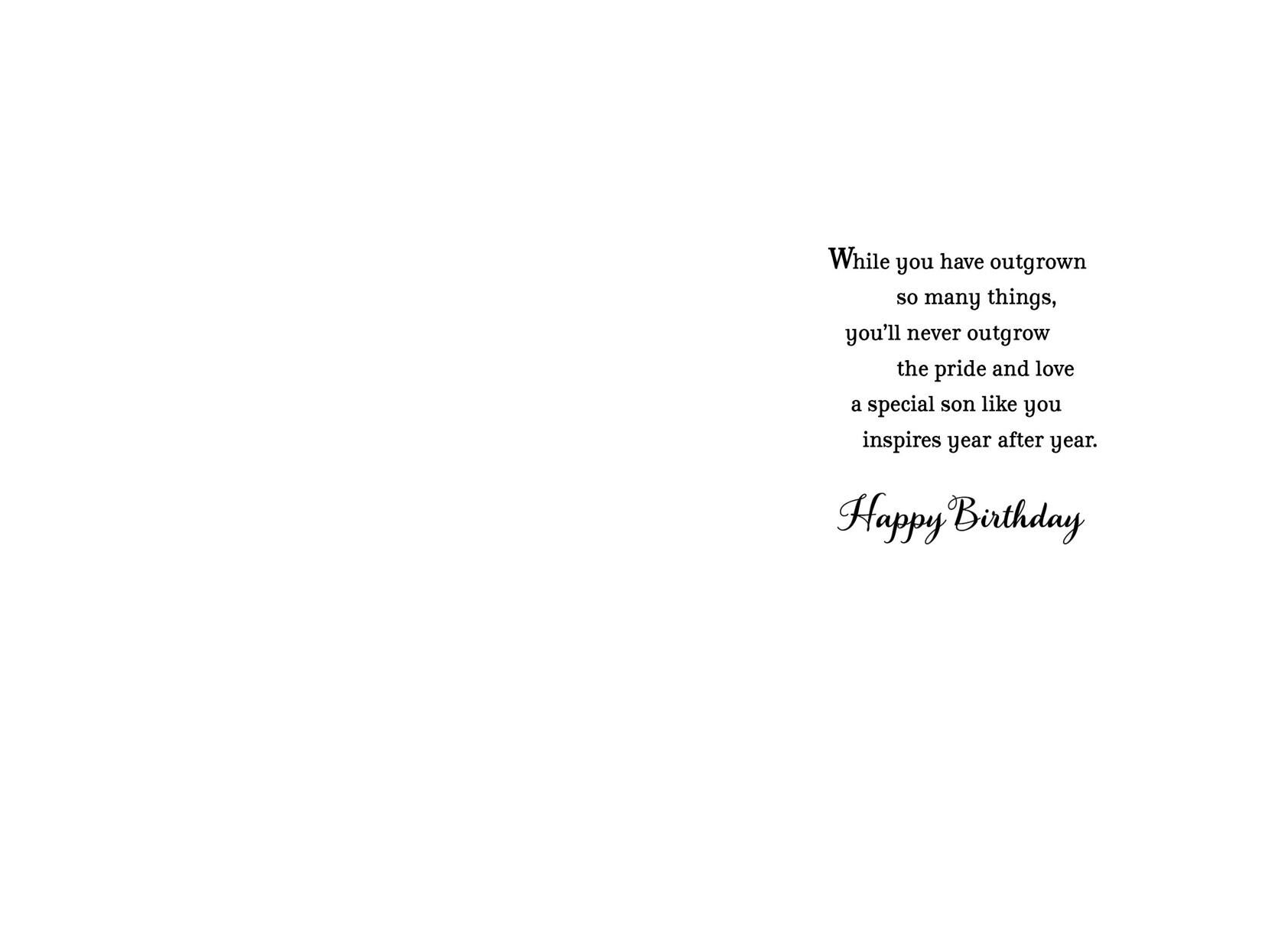 Tire Swing on Tree Birthday Card for Son