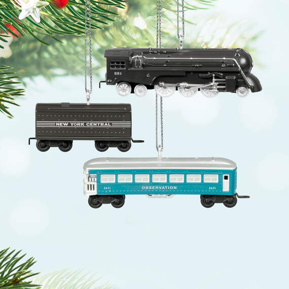 Mini Lionel® 221 Steam Locomotive and Tender With 2431 Observation Car Ornaments, Set of 3, , large image number 2