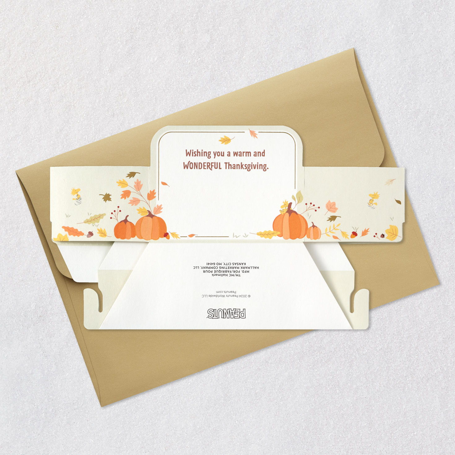 Peanuts® Gang Give Thanks 3D Pop-Up Thanksgiving Card for only USD 8.99 | Hallmark