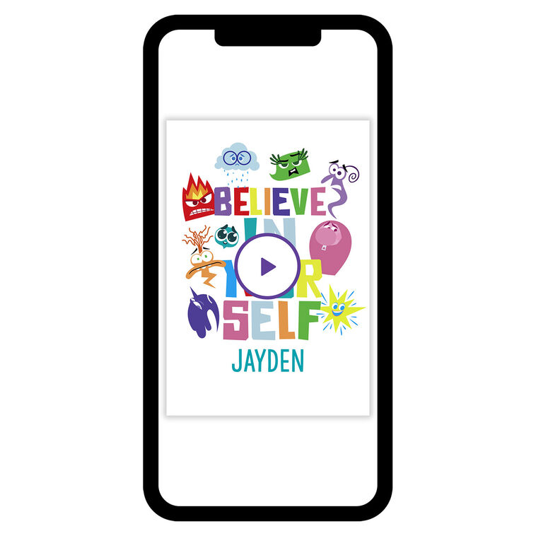 Inside Out Emotions Personalized Encouragement Card phone with card front image number 7