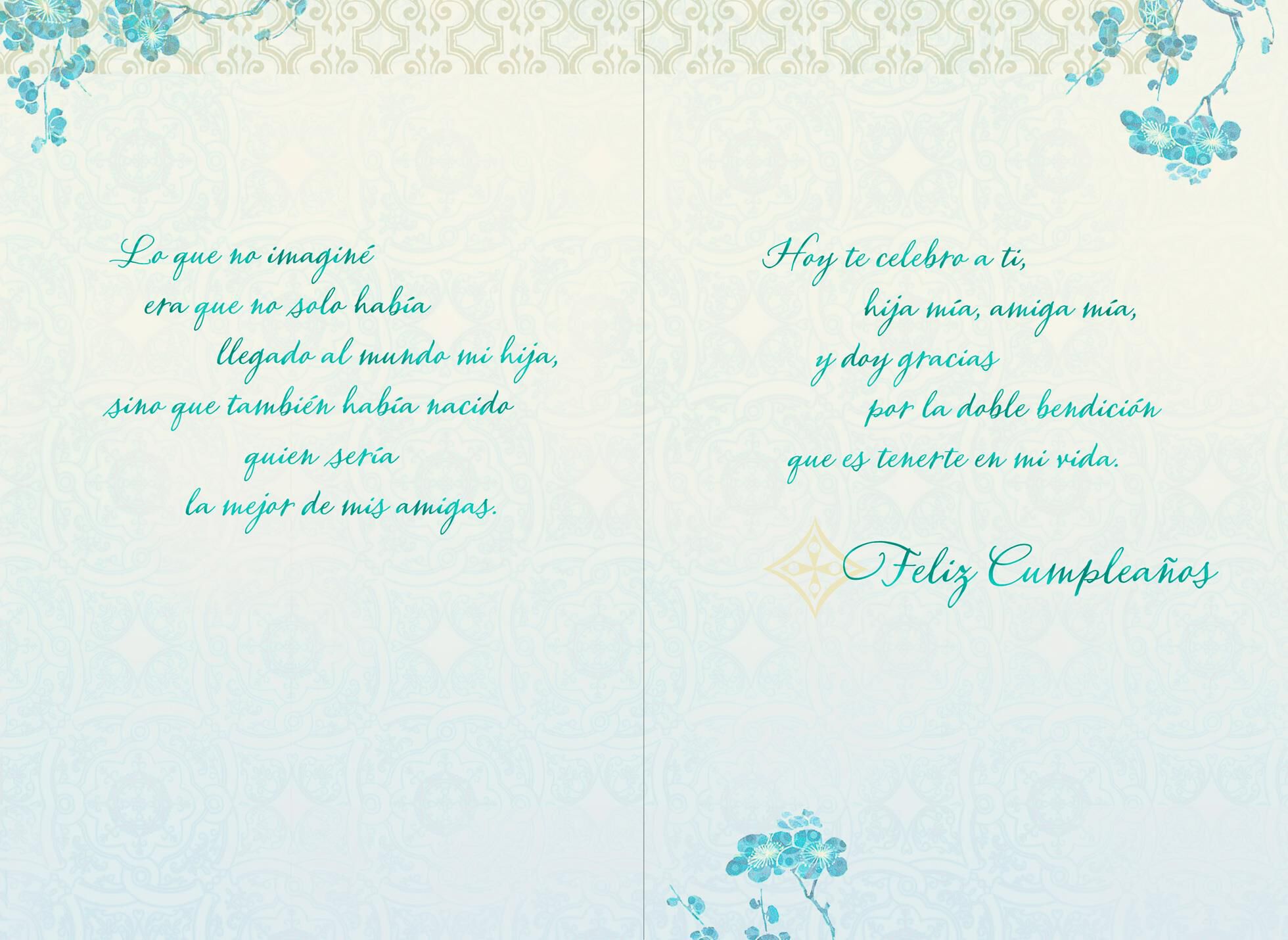 You Are a Blessing Spanish-Language Daughter Birthday Card