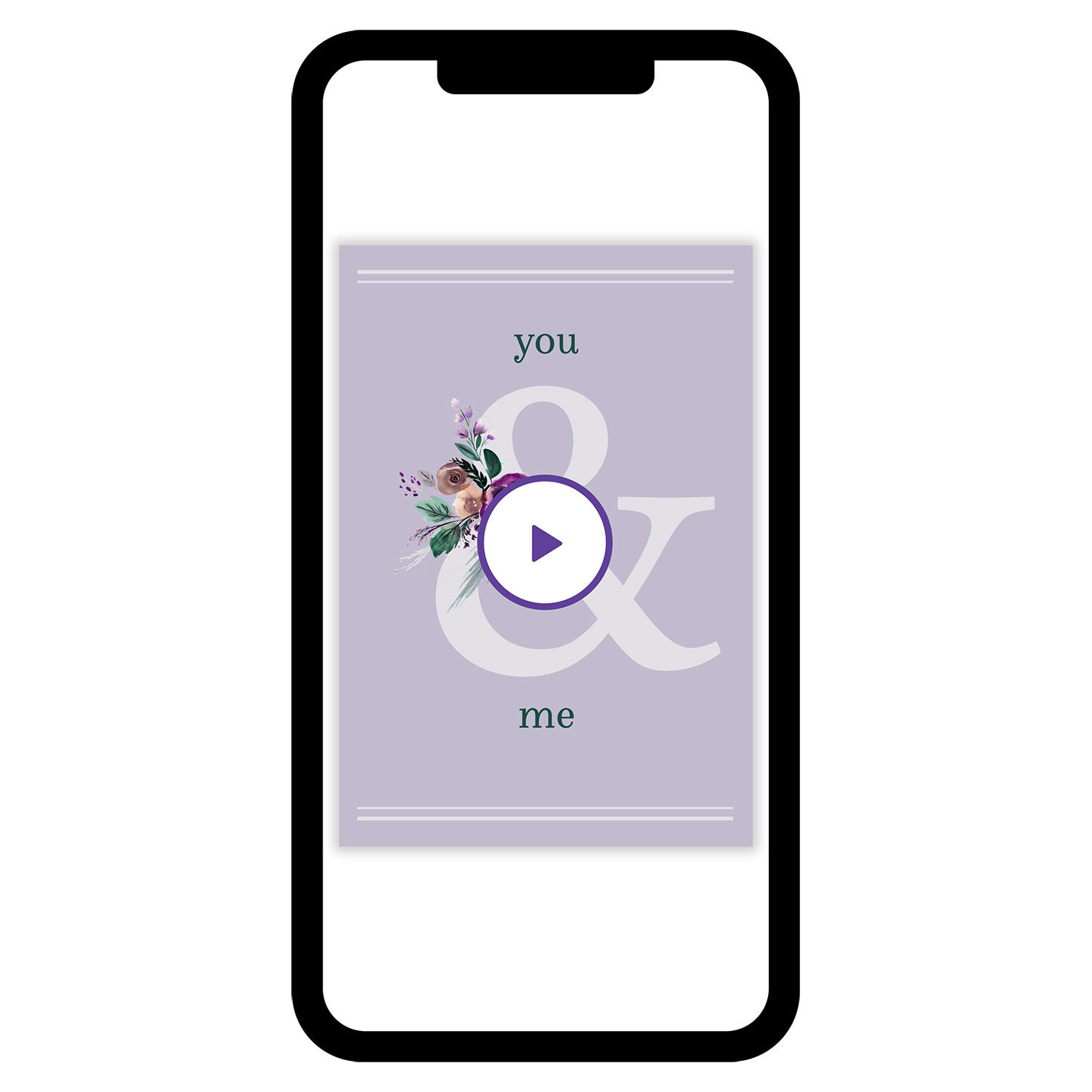 Names Ampersand Personalized Anniversary Card phone with card front image number 1