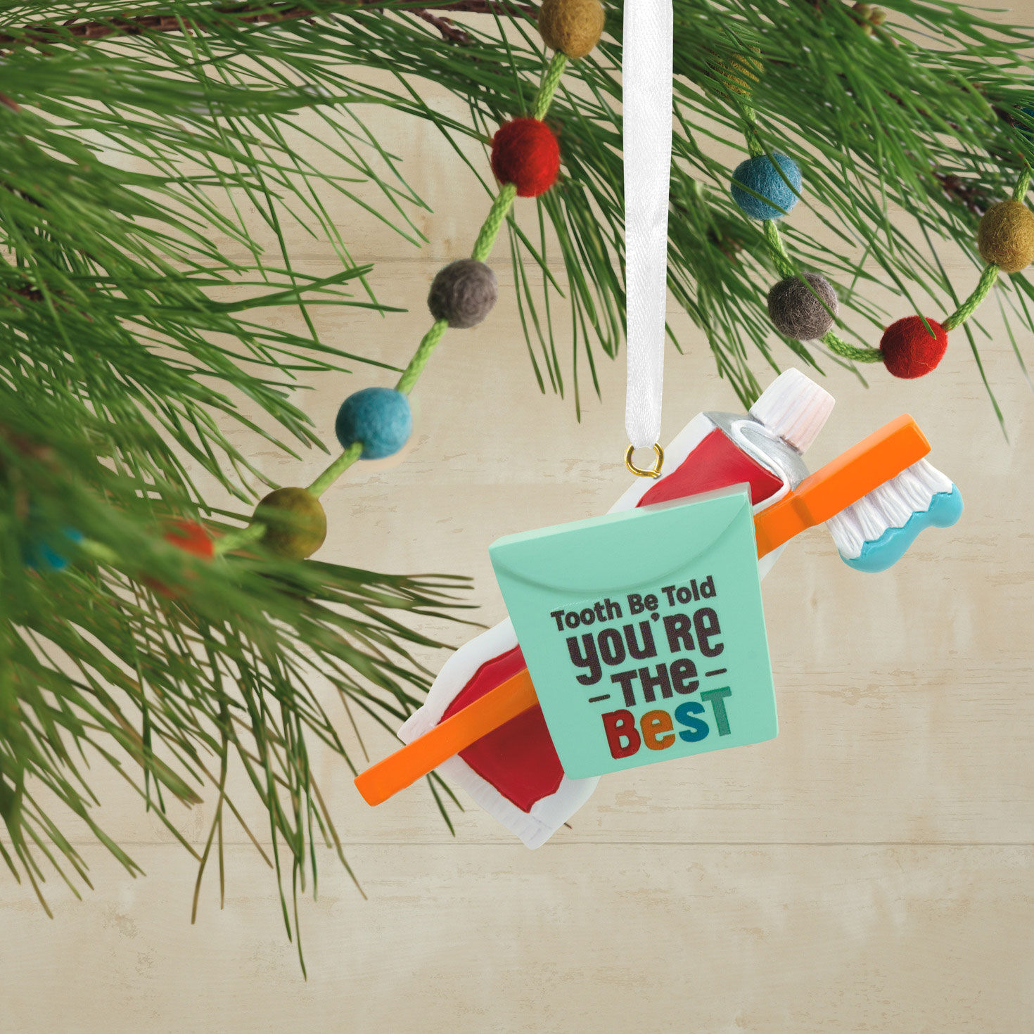 Dental Care Christmas Ornament hanging on tree image number 2