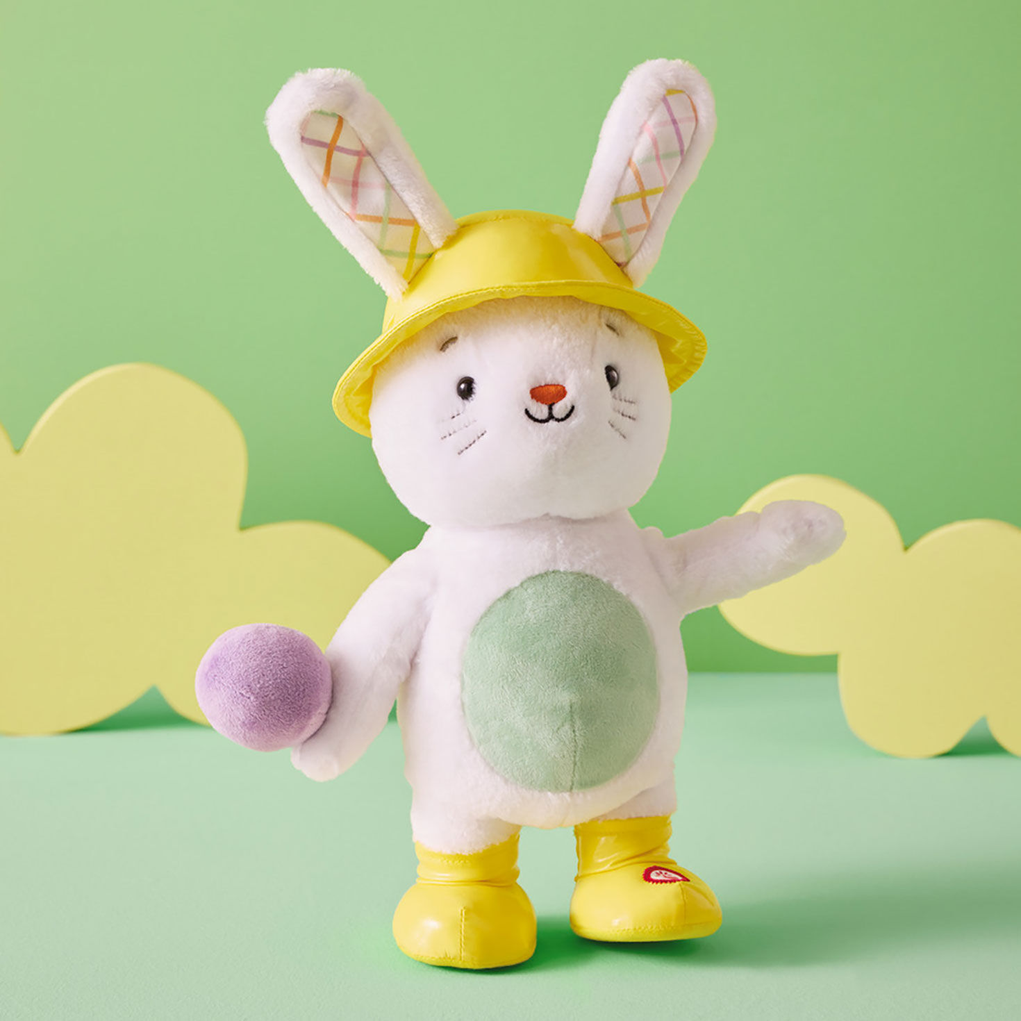 Hoppin in the Rain Bunny Plush With Sound and Motion 12 Interactive Stuffed Animals Hallmark
